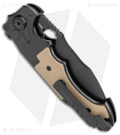 Andre De Villiers Alpha-S Flipper Button Lock Knife Khaki G-10 (4.5" Black) -Kizer Shop Andre de Villiers Alpha S Flipper Khaki G 10 Black BHQ 144119 jr side