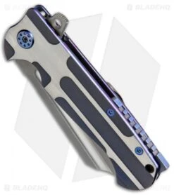 Andre De Villiers Classic Butcher Flipper Knife Purple Milled (4" BB Hamon) AdV -Kizer Shop Andre de Villiers Classic Butcher Purple Milled BHQ 50192 jr spine