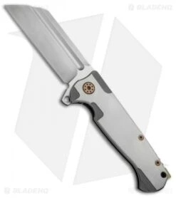 Andre De Villiers Classic Butcher Flipper Knife Satin/Bronze Ti (4" Satin) AdV
