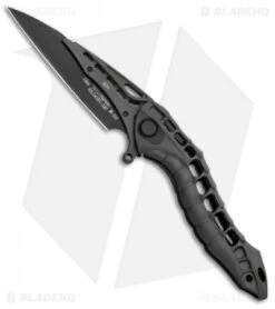 Andre De Villiers Custom Alien Integral Frame Lock Knife Gray Ti (3.5" Black)