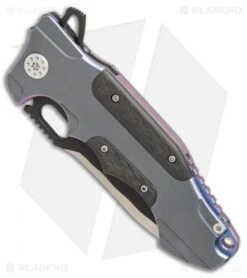 Andre De Villiers Hummer Flipper Light Blue Ano/Carbon Fiber (4.25" Black Hamon) -Kizer Shop Andre de Villiers Hummer light blue cf black hamon BHQ 69064 er spine