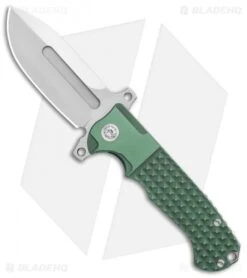 Andre De Villiers Mid-Tech DF Frag Frame Lock Knife Green Ti (3.88" Satin) AdV