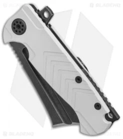 Andre De Villiers Mini Cleaver Knife White Cerakote (3.25" Black SW) AdV -Kizer Shop Andre de Villiers Mini Cleaver Knife White Cerakote Black SW AdV BHQ 99262 kp spine jr