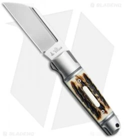 Andre De Villiers Pocket Butcher Slip Joint Knife Burnt Stag (2.9" Satin) AdV