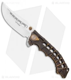 Andre De Villiers Scavenger Frame Lock Knife Bronze Ti (4.25" Satin) AdV
