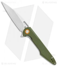 Artisan Cutlery Archaeo Liner Lock Flipper Knife OD Green G-10 (3.75" Stonewash)