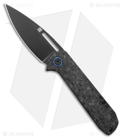 Artisan Cutlery Arion Frame Lock Knife Marbled Carbon Fiber/Ti (3.75" 20CV) -Kizer Shop Artisan Cutlery Arion LL Marbled CF Black BHQ 174997 jr