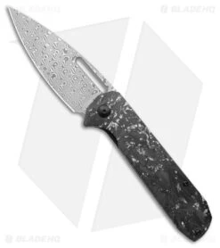 Artisan Cutlery Arion Liner Lock Knife Shredded Silver Carbon Fiber (3.75" Dam)