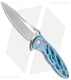 Artisan Cutlery Hoverwing Frame Lock Knife Green Ti (3.75" Satin S35VN)