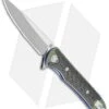 Artisan Cutlery Shark Liner Lock Knife Gold/Blue Carbon Fiber/Ti (4" Stonewash)