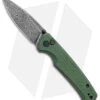 CIVIVI Altus Button Lock Knife Green Micarta (3" Dark Damascus) C20076-DS1