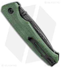 CIVIVI Altus Button Lock Knife Green Micarta (3" Dark Damascus) C20076-DS1 8 CIVIVI Altus Button Lock Knife Green Micarta (3" Dark Damascus) C20076-DS1 -Kizer Shop CIVIVI Altus Button Lock Gree Micarta Dark Damascus C20076 DS1 BHQ 139459 jr side