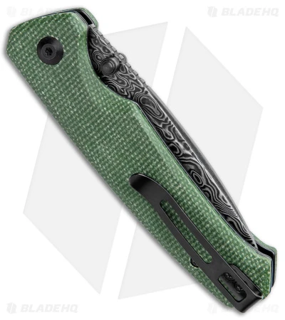 CIVIVI Altus Button Lock Knife Green Micarta (3" Dark Damascus) C20076-DS1 5 CIVIVI Altus Button Lock Knife Green Micarta (3" Dark Damascus) C20076-DS1 - Image 3