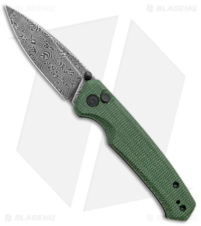 CIVIVI Altus Button Lock Knife Green Micarta (3" Dark Damascus) C20076-DS1 3 CIVIVI Altus Button Lock Knife Green Micarta (3" Dark Damascus) C20076-DS1