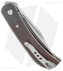 CIVIVI Appalachian Drifter 2 Liner Lock Knife Burlap Micarta/CF (3" Satin) 8 CIVIVI Appalachian Drifter 2 Liner Lock Knife Burlap Micarta/CF (3" Satin) -Kizer Shop CIVIVI Appalachian Drifter 2 LL Dark Brown Micarta CF Satin BHQ 134057 jr side 2