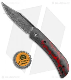 CIVIVI Appalachian Drifter 2 Liner Lock Knife Red Carbon Fiber (3" Damascus) 9 CIVIVI Appalachian Drifter 2 Liner Lock Knife Red Carbon Fiber (3" Damascus) -Kizer Shop CIVIVI Appalachian Drifter 2 LL Red CF Damascus BHQ 134060 jr bottlecap
