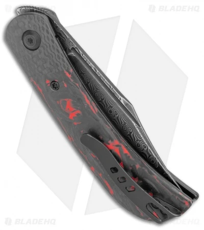 CIVIVI Appalachian Drifter 2 Liner Lock Knife Red Carbon Fiber (3" Damascus) 5 CIVIVI Appalachian Drifter 2 Liner Lock Knife Red Carbon Fiber (3" Damascus) - Image 3