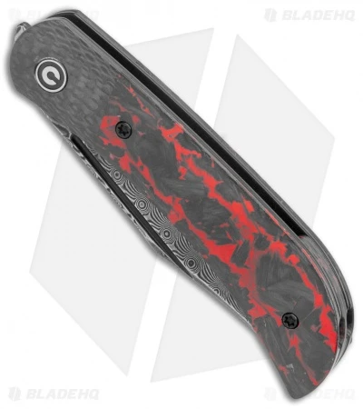 CIVIVI Appalachian Drifter 2 Liner Lock Knife Red Carbon Fiber (3" Damascus) 4 CIVIVI Appalachian Drifter 2 Liner Lock Knife Red Carbon Fiber (3" Damascus) - Image 2