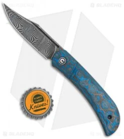 CIVIVI Appalachian Drifter Knife Blue G-10 W/ Rose CF (2.9" Damascus) C2015DS-2 -Kizer Shop CIVIVI Appalachian Drifter SJ Blue G 10 Rose CF Damascus C2015DS 2 BHQ 116960 jr bottlecap