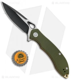 CIVIVI Aquila Flipper Liner Lock Knife OD Green G-10 (3.4" Black) C805A -Kizer Shop CIVIVI Aquila Flipper LL OD Green G 10 Black BHQ 89928 jr bottlecap