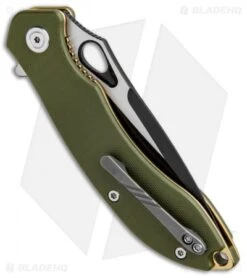 CIVIVI Aquila Flipper Liner Lock Knife OD Green G-10 (3.4" Black) C805A -Kizer Shop CIVIVI Aquila Flipper LL OD Green G 10 Black BHQ 89928 jr side