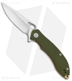 CIVIVI Aquila Flipper Liner Lock Knife OD Green G-10 (3.4" Satin) C805B