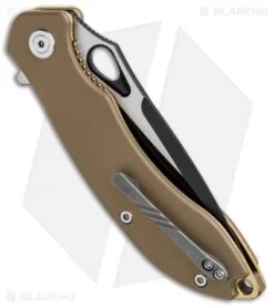 CIVIVI Aquila Flipper Liner Lock Knife Tan G-10 (3.4" Black) C805C -Kizer Shop CIVIVI Aquila Flipper LL Tan G 10 Black BHQ 89932 jr side