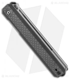 CIVIVI Chronic Liner Lock Knife Carbon Fiber (3.22" Damascus) -Kizer Shop CIVIVI Chronic Liner Lock Knife Carbon Fiber 3.22 Damascus C917DS BHQ 105676 LS Spine