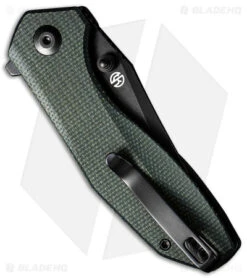 Kizer Shop -Kizer Shop CIVIVI ODD 22 Green Micarta Black jr side