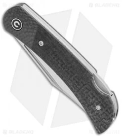 Kizer Shop -Kizer Shop CIVIVI Rustic Gent Lock Back Black Micarta CF Satin C914D BHQ 104234 jr spine