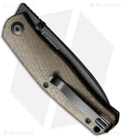 CIVIVI Sokoke Liner Lock Knife Green Micarta (3.35" BW) C22007-2 -Kizer Shop CIVIVI Sokoke LL Green Micarta BW BHQ 178605 jr side