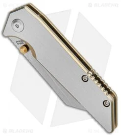 Kizer Pinkerton Fire Ant Frame Lock Knife Titanium (2.75" Stonewash) Ki2535A2 -Kizer Shop Kizer Pinkerton Fire Ant FL Ti SW Golden Highlights Ki2535A2 BHQ 100724 jr spine