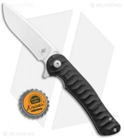 Kizer Vanguard Dukes Liner Lock Flipper Knife Black G-10 (3" Satin) V3466N1 -Kizer Shop Kizer Vanguard Dukes LL Flipper Black G 10 Satin V3466N1 BHQ 36949 jr bottlecap