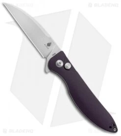 Kizer Vanguard Swaggs Swayback Knife Purple G-10 (3" Stonewash) V3566N1