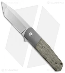 Alliance Designs Laconico EZE Knife Green Micarta Bolsterlock (3" Hand Satin)