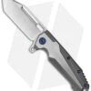 Andre De Villiers Mid-Tech Beast Flipper Knife W/ Blue Hardware (3.75" Satin) -Kizer Shop adv w blue hardware cm