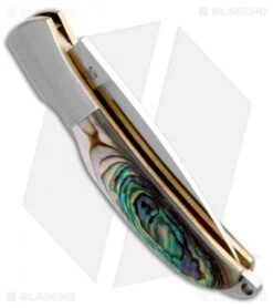 Al Mar Osprey Pocket Knife Black Micarta (1.65" Satin) 1001BM -Kizer Shop al mar knives folder abalone satin am1001ab side 2