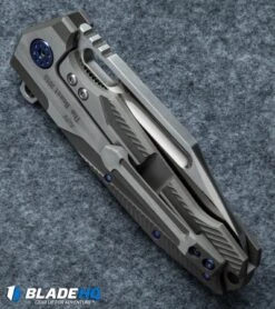 Andre De Villiers Mid-Tech Beast Flipper Knife W/ Blue Hardware (3.75" Satin) -Kizer Shop andre de villiers mid tech beast flipper blue hw side cm