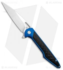 Artisan Cutlery Archaeo Frame Lock Flipper Knife Blue Ti/CF (3.75" Satin)